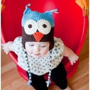 Knitted Wool Owl Kid's Beanie Cap (6..